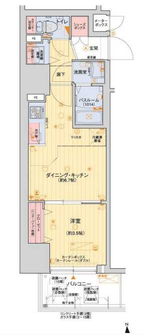 レオンコンフォート堀江公園の間取り