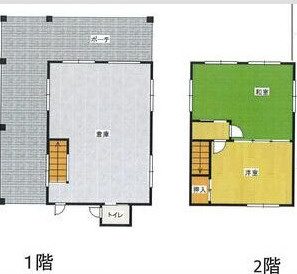 近江八幡市長光寺町の倉庫の間取り