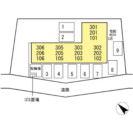 スカイプラザの区画図