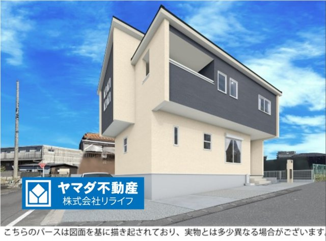 ブルーミングガーデン　江南市飛高町門野　全1区画分譲の外観：施工例|■1号棟
■YAMADA電機の　ヤマダ不動産　株式会社リライフ　一宮店■
【長期優良住宅認定】仕様のおうち！
東栄住宅の家は、全棟「耐震等級３級」「設計・住宅性能評価書取得」で信頼の高い住宅です。