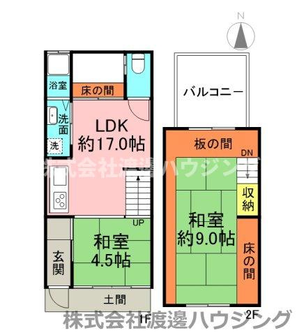 三軒家西2丁目貸家の間取り