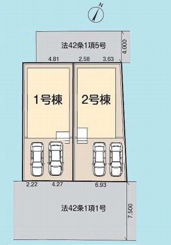 【区画図】 | 【仲介手数料０円】相模原市中央区上溝第30　新築一戸建て　全2棟 | 相模原市中央区上溝第30　新築一戸建て　全2棟