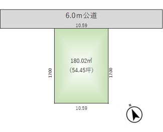 【土地図】 | 【JINSEI】つくば市陣場　建築条件なしの住宅用地 | 2号地　区画図