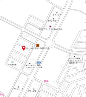 【地図】 | 【JINSEI】つくば市陣場　建築条件なしの住宅用地