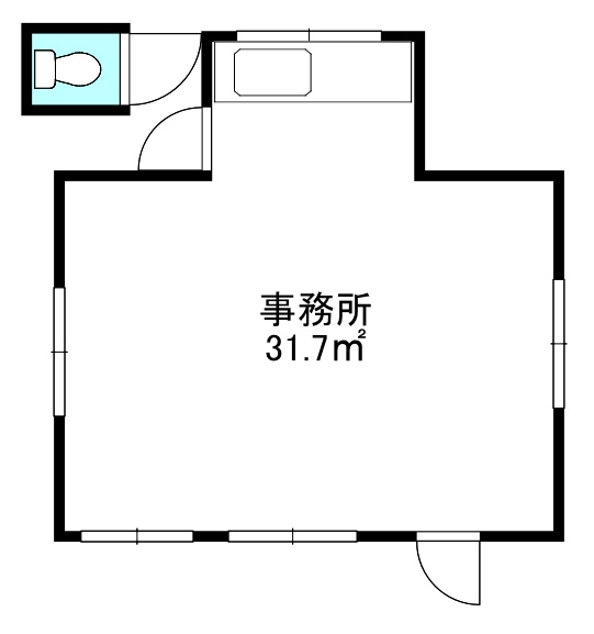 感田店舗事務所の間取り