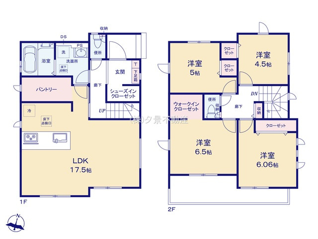 《仲介手数料無料》中央区鈴谷７丁目1-27(全1戸)新築一戸建てグラファーレの間取り