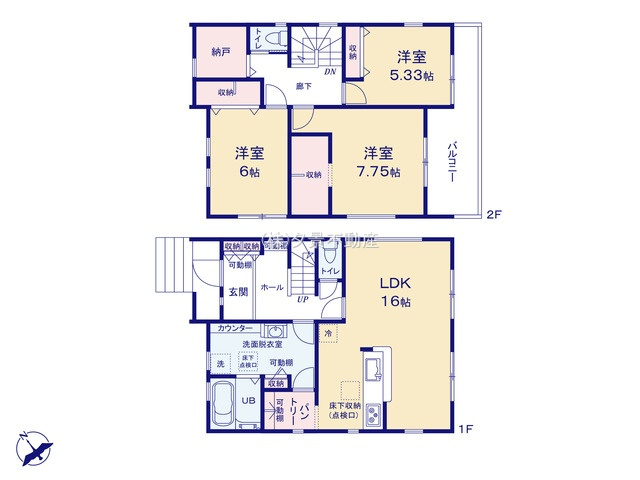 《仲介手数料無料》南区大字大谷口952-62(全1戸)新築一戸建てリーブルガーデンの間取り