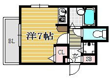 ダイナコート大博通りの間取り