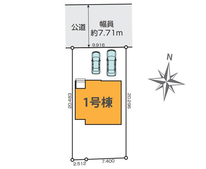 水戸市本町1期　新築戸建の区画図