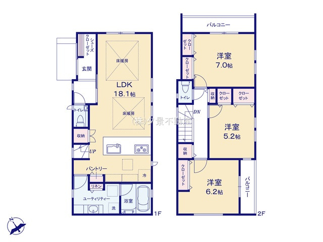 【間取り】 | 南区大谷場２丁目3-7(2号棟)新築一戸建てライフバディ サンセリテ