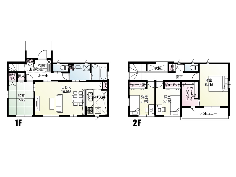 【館林市朝日町3期9区画　7号棟　区画図】
敷地面積255.81㎡(61.51坪)
建物面積108.89㎡(32.93坪)
並列3台駐車可能！