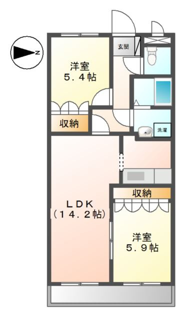 パイン　ヒルズⅠの間取り