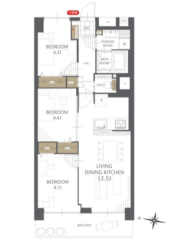 【間取り】日商岩井竹の塚マンション 