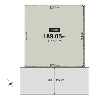 【土地図】 | 唐櫃台４丁目　売地 | 図面と現況が異なる場合は現況を優先します
