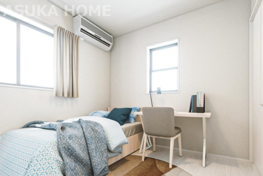 横浜市緑区東本郷３丁目　新築 戸建ての子供部屋|たっぷりの陽射しを確保する2面採光です♪