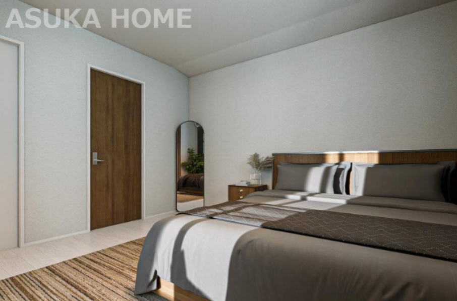 横浜市緑区東本郷３丁目　新築 戸建ての寝室|このお家で一番広い7帖のマスターベッドルームは居心地◎