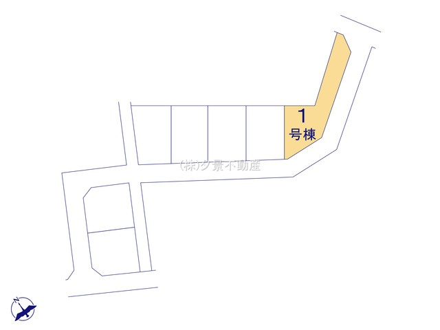 《仲介手数料無料》緑区道祖土４丁目6-24-1新築一戸建てグラファーレの区画図
