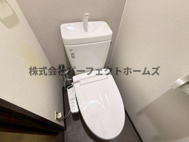 国松町8戸建　賃貸のトイレ|落ち着いた色調のトイレです