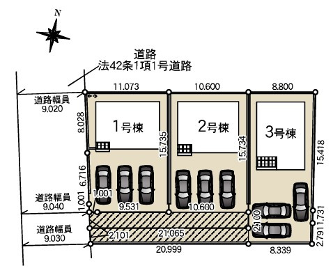 【区画図】 | Cradle garden吉見町東野第20　新築住宅