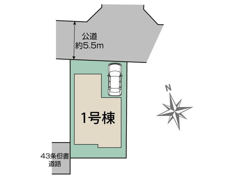 練馬区大泉町2丁目　長期優良住宅　省エネ大型邸宅の区画図