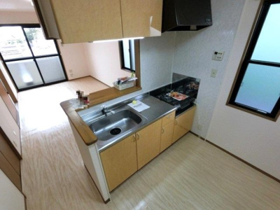 【キッチン】 | パルティール | ガスコンロ付き対面キッチン（センサー付きキッチン手元灯）