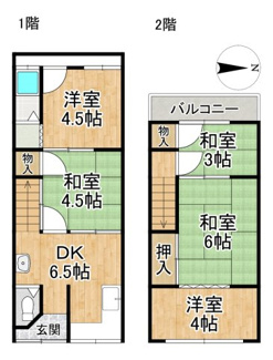 【間取り】 | 上賀茂中ノ坂町貸家