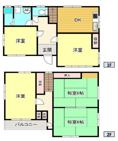 清水貸家の間取り