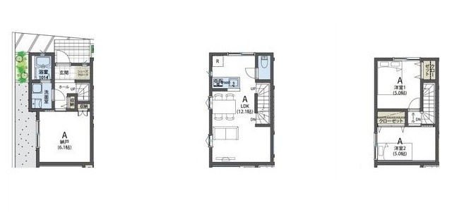 多摩市鶴牧６丁目のアパートの間取り