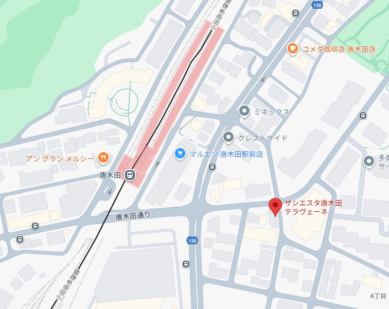 多摩市鶴牧６丁目のアパートの地図