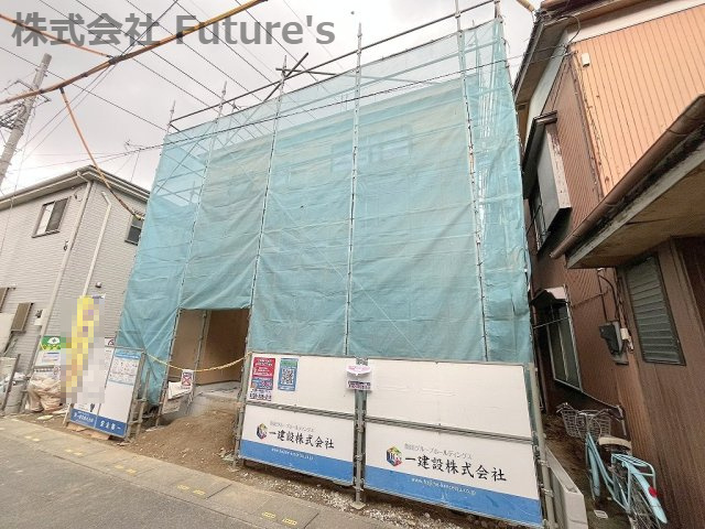八潮市木曽根　新築戸建　全1棟の外観|現地の写真になります。