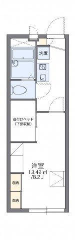 神戸市北区有野中町４丁目のアパートの間取り