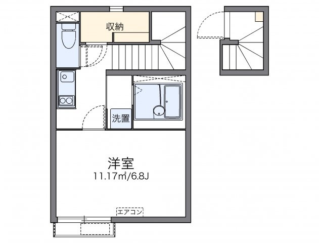 神戸市垂水区乙木２丁目のアパートの間取り
