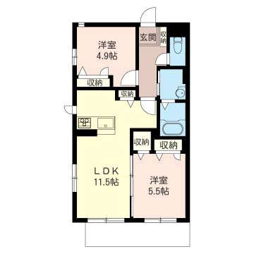 【間取り】 | ファースト プレイス　ShaMaison