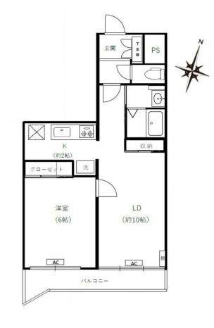 代々木スカイハイツの間取り