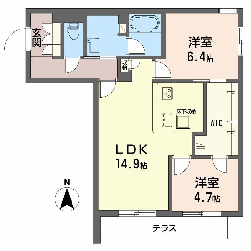 シャーメゾンサイビータの間取り