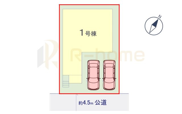 牛久市南17期　新築戸建て　1号棟の区画図|大きなお買い物だからこそ、メリット・デメリットを伝えさせて頂きます。
R-homeにお任せください♪