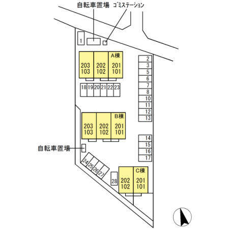 Ｃｈａｒｍａｎｔ　Cの区画図