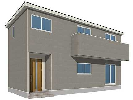 安芸郡熊野町川角１丁目　新築一戸建て(全２棟)の外観パース