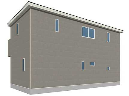 安芸郡熊野町川角１丁目　新築一戸建て(全２棟)の外観パース