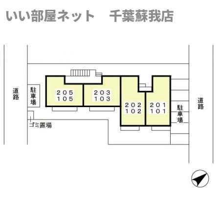 カナリアンハイツの区画図