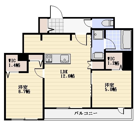【間取り】 | メゾンクレール谷在家