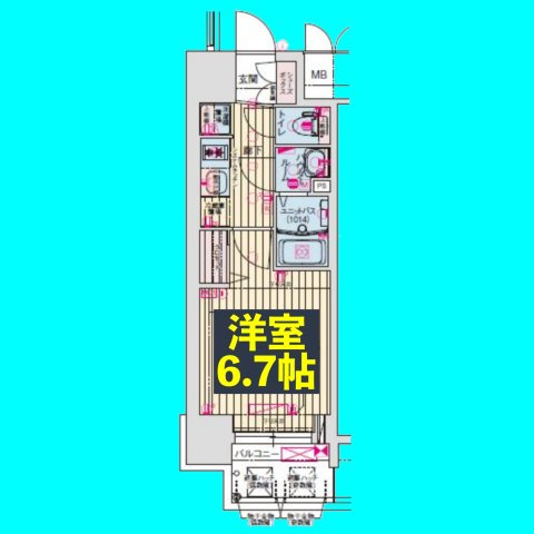 プレサンス鶴舞ファーストの間取り