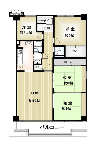 朝日プラザ千里北D棟の間取り