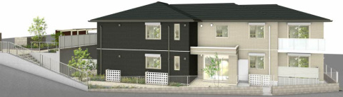 カーメストプレイスの外観パース