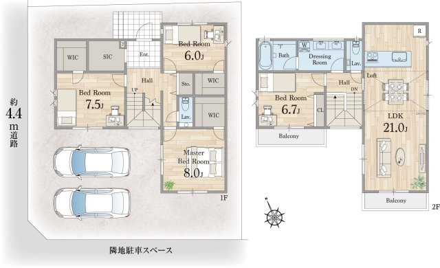 武蔵野市吉祥寺北町1丁目　土地48坪　ZEH水準省エネ邸宅の前面道路含む現地写真