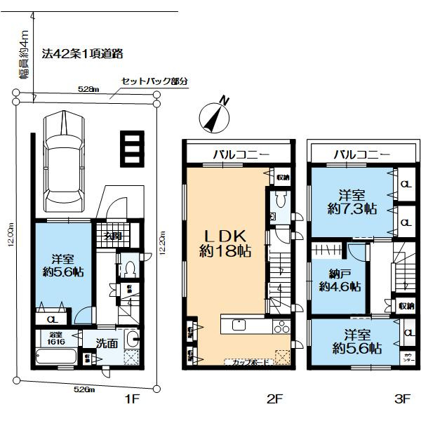 須磨区行幸町１丁目新築一戸建の間取り