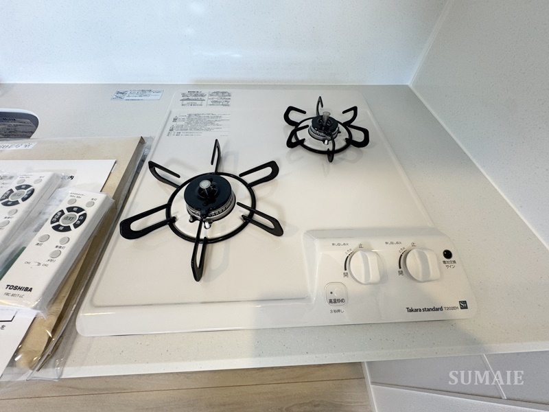 ベルシード板橋本町プレミアⅡのキッチン|2口ガスコンロです