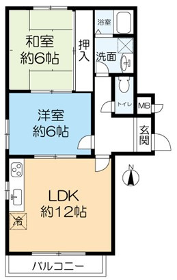 メゾンウエダの間取り|間取りです