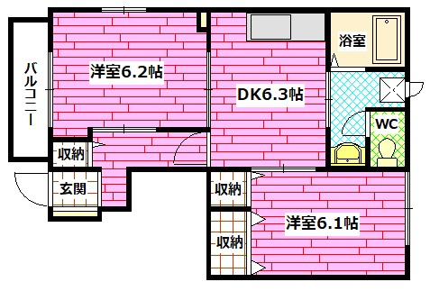 レジデンスKIIの間取り
