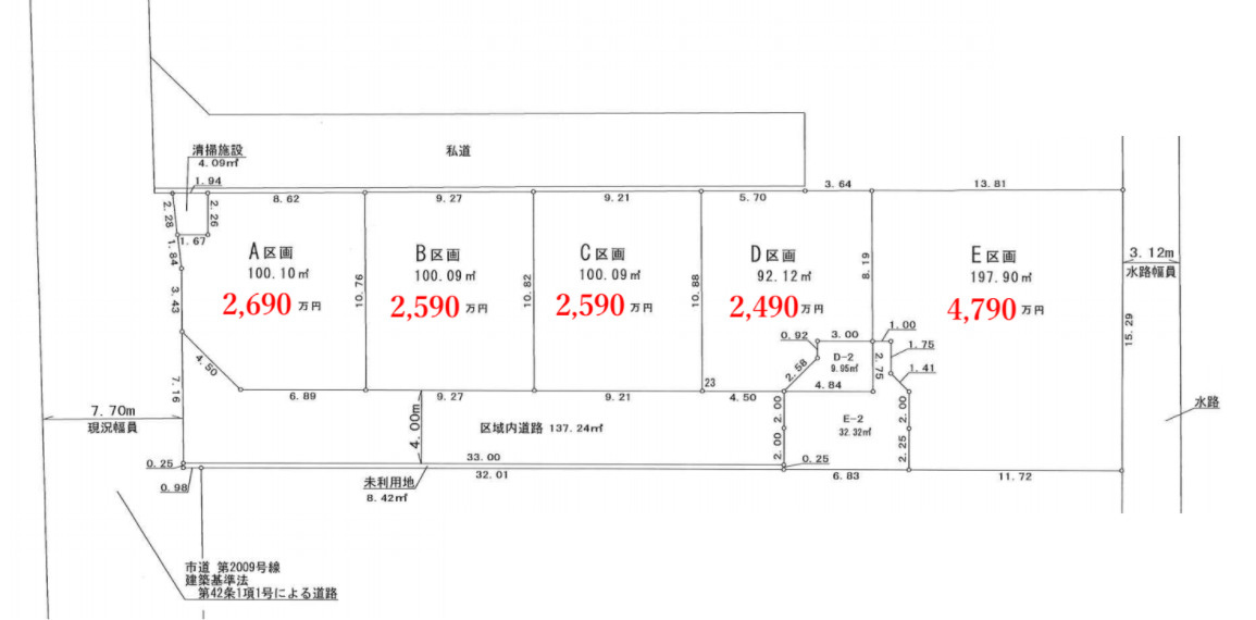 土地/志木市中宗岡５丁目　全５区画